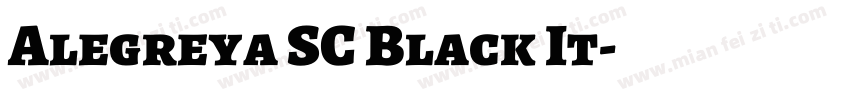 Alegreya SC Black It字体转换